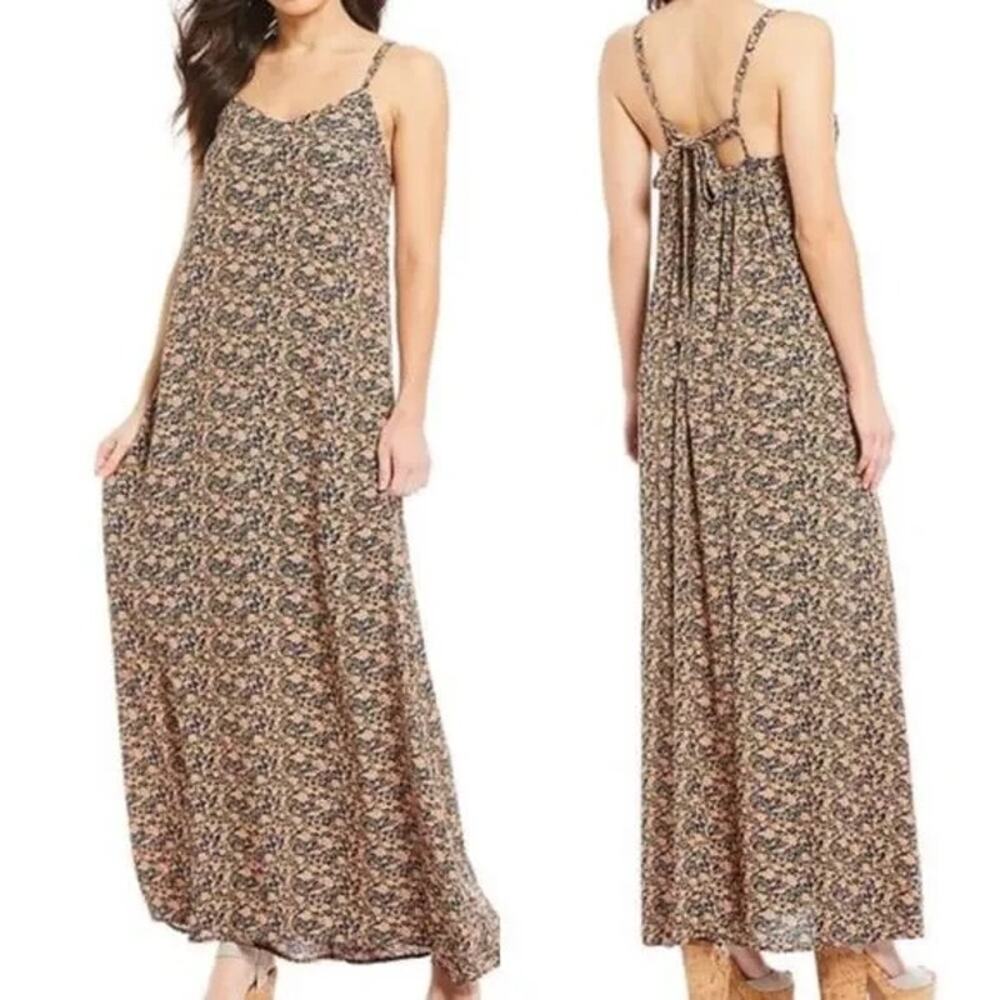 A loves a Maxi Dress Womens Small Blue Floral Bohemian Hippie Flowy Romantic